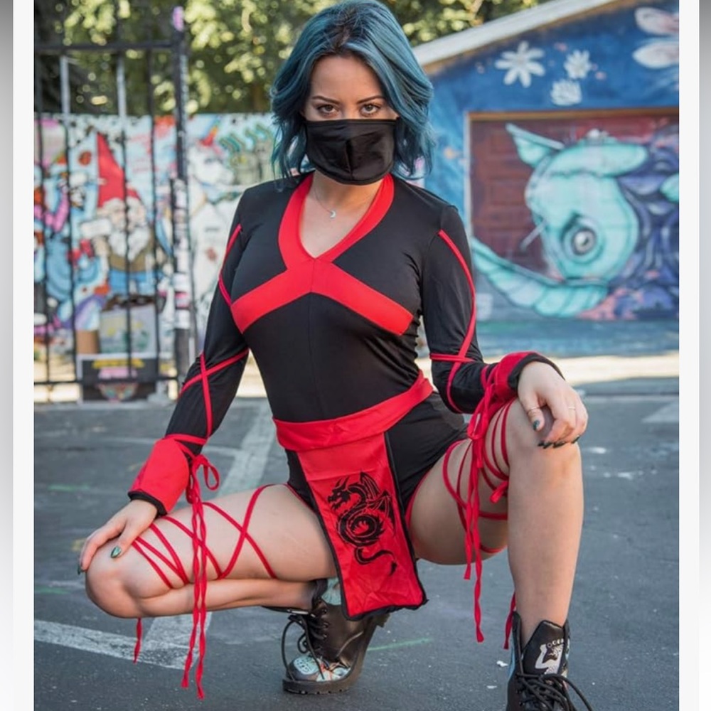 New Leg Avenue Dragon Ninja Halloween costume womens size S